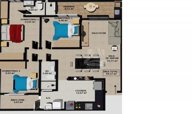 Apartamento à venda com 3 dormitórios em Parque dos bandeirantes, Ribeirão preto cod:58707 - Foto 2