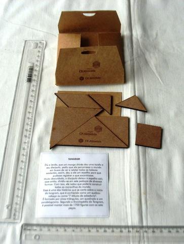 Brinquedo - Tangram De Madeira - Usado - Foto 4