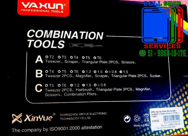 Kit De Chaves Celular Yaxun Yx-821 C - 15 Itens - Foto 2