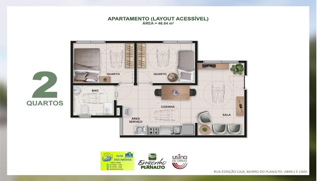 Apartamento para venda tem 48m² com 2 quartos em Planalto - Abreu e Lima - A Partir de 122 - Foto 14