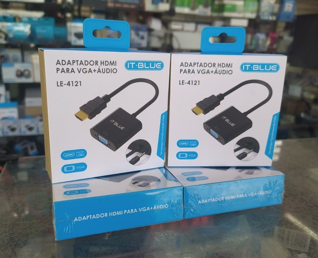 Conversor/Adaptador Hdmi p/  Vga + áudio - Foto 2