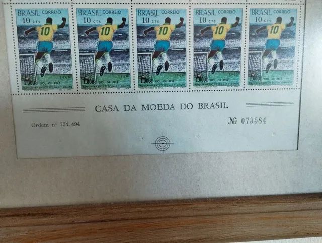 Colecionadores 25 Selos Milésimo Gol de Pelé 1969 - Foto 3
