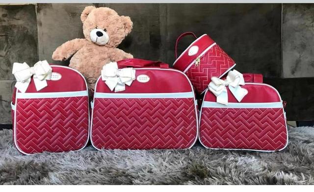 Kit Bolsa Maternidade Luxo com Mochila- 5 peças - Foto 3