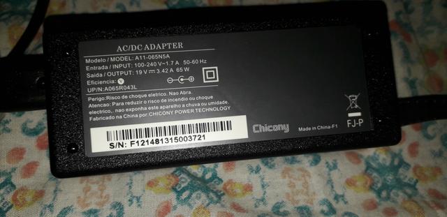 Carregador para notebook 19V - 3.42A (Seminovo) - Foto 2