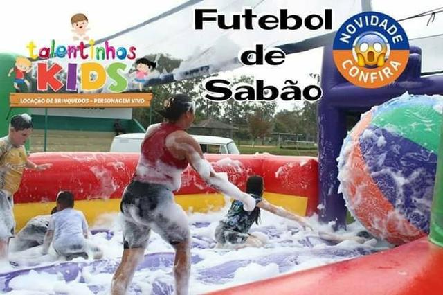 Brinquedos Infláveis- Inflável Futebol de Sabão Tobogã Pula Pula tudo para sua festa