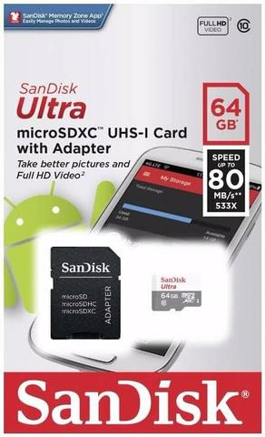 Micro sd 64 gb ultra classe 10 original lacrado