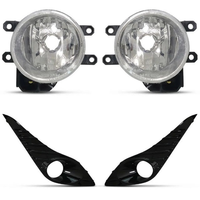 Kit Farol de Milha Yaris Hatch Sedan C/ Moldura Blackpiano Botão e Lâmpadas  - Foto 2