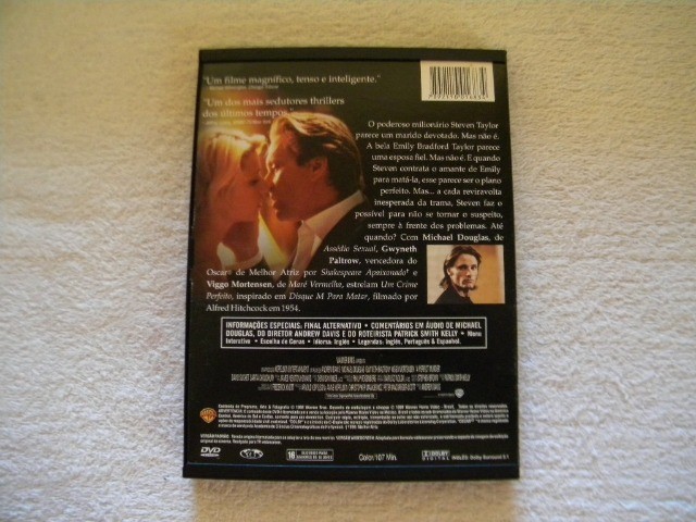Dvd Um Crime Perfeito Michael Douglas Original. - Foto 5