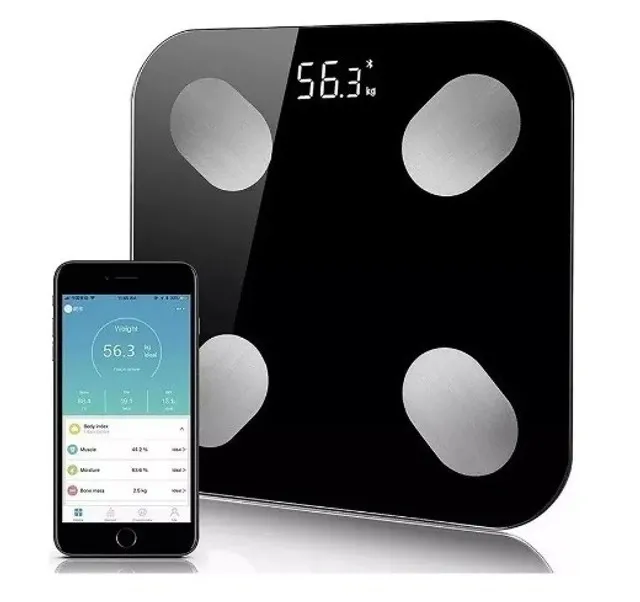 Balança Corporal Bioimpedância Bluetooth com App em Português
