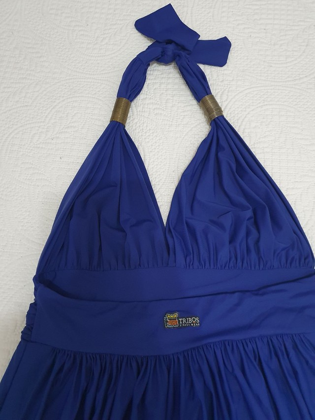 Vestido longuete para festas azul - Foto 4