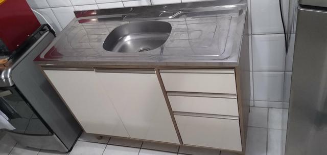 Balcão de pia com cuba inox + armário aéreo - Foto 2