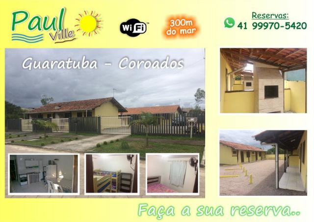 Churrasqueira e internet nas casas a 300m do mar/praia - Foto 2