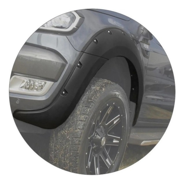 Alargador De Paralamas Dianteiro / Traseiro - Ford Ranger - Preto 6 Peças - Foto 2
