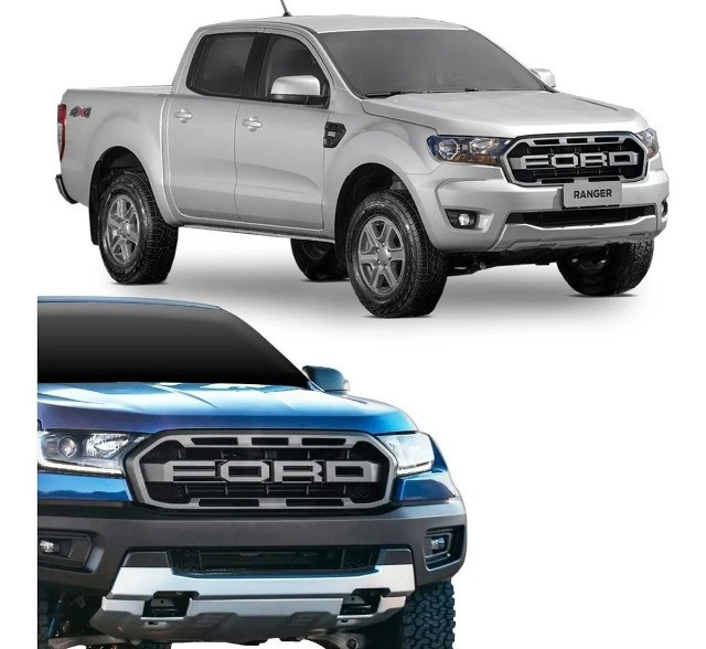 Grade Raptor Frontal Ford Ranger 2020 / 2021 - Moldura Preta