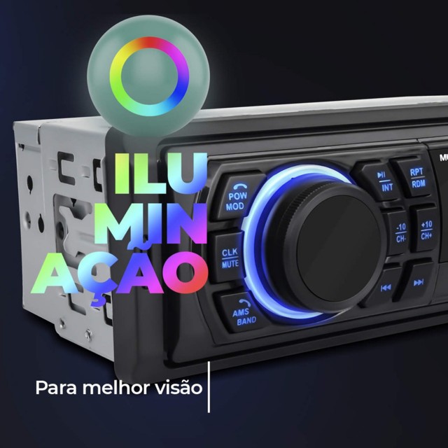 Radio Som Automotivo Multilaser Trip BT Mp3 Usb e Bluetooth - Foto 3