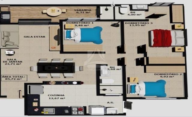 Apartamento à venda com 3 dormitórios em Parque dos bandeirantes, Ribeirão preto cod:58713 - Foto 2