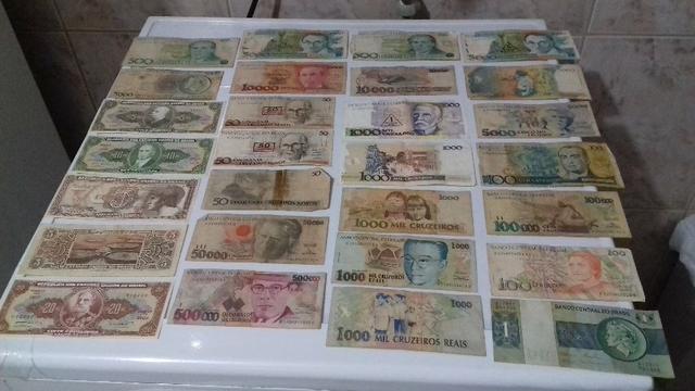 Moeda e notas antigas