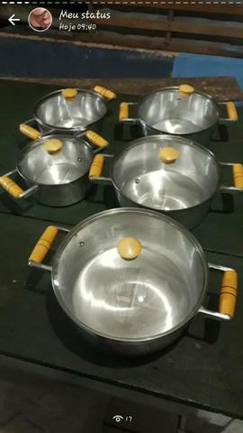 Jogos de panelas de alumínio batidos