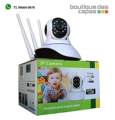 Camera ip onvif p2p wi-fi HD A6030 segurança baba eletronica