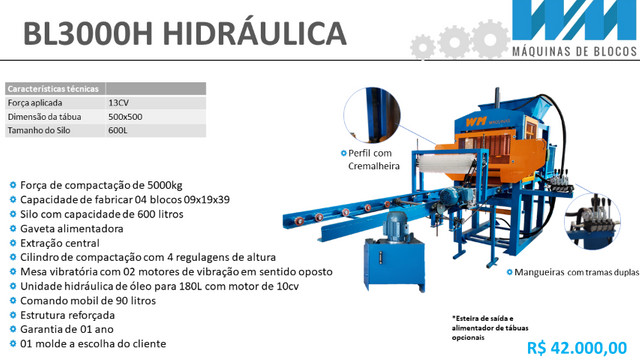 Maquina para fabricar blocos e artefatos de concreto - Foto 2