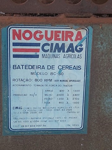 Batedeira de Cereais Nogueira BC-80, em perfeito estado.