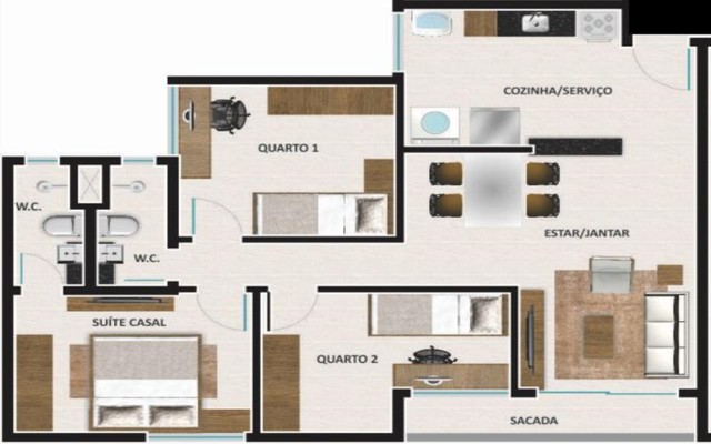 Apartamento com 2 quartos, 1 suíte, 1 vaga, à venda, 56 m² por R$ 168.000 - José de Alenca - Foto 17