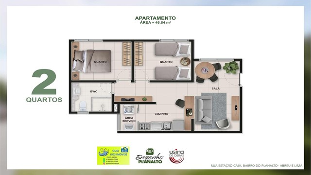 Apartamento para venda tem 48m² com 2 quartos em Planalto - Abreu e Lima - A Partir de 122 - Foto 13