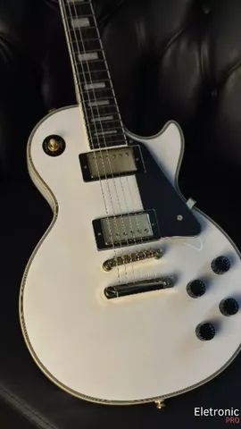 Guitarra Elétrica Epiphone Inspired By Gibson Les Paul Custom De Mogno Alpine White - Foto 2