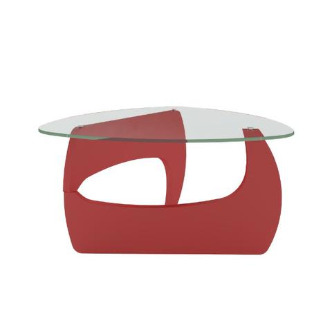Mesinha de centro vermelho com tampo em vidro 5 mmm - Foto 4