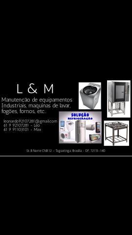 Manutencao de maquinas de lavar, fornos, fogoes.