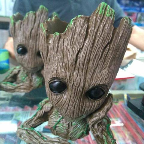 Groot Busto Resina 15cm Guardiões linha lilas e verde do metro