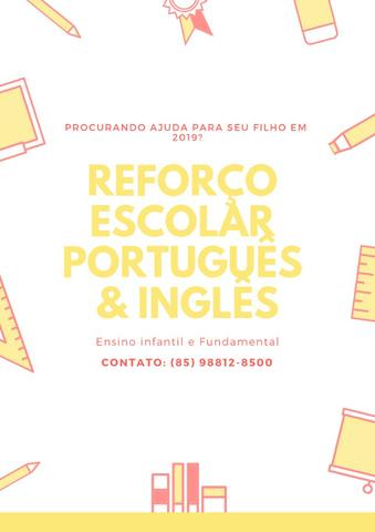 Aulas de reforço de português e inglês