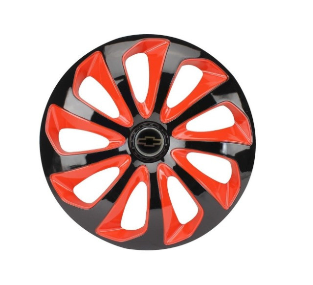 Calota Esportiva Aro 14 Elitte Universal vermelho linha Velox Elitte calota sem adesivo