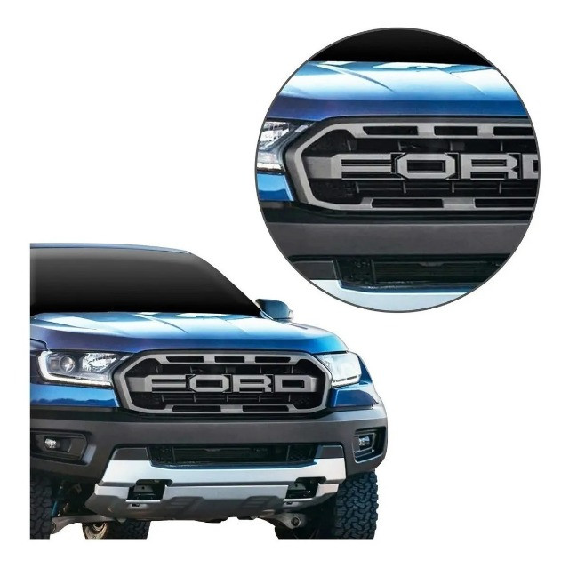 Grade Raptor Frontal Ford Ranger 2020 / 2021 - Moldura Preta - Foto 3
