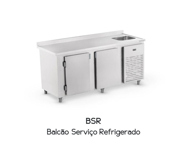 Balcão de Serviço Refrigerado Refrimate com Cuba 