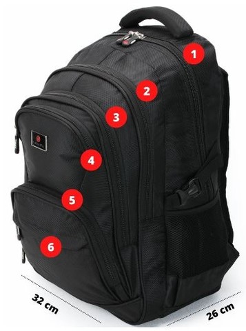 Mochila Grande reforçada Carrinho e Cadeado  - Foto 2
