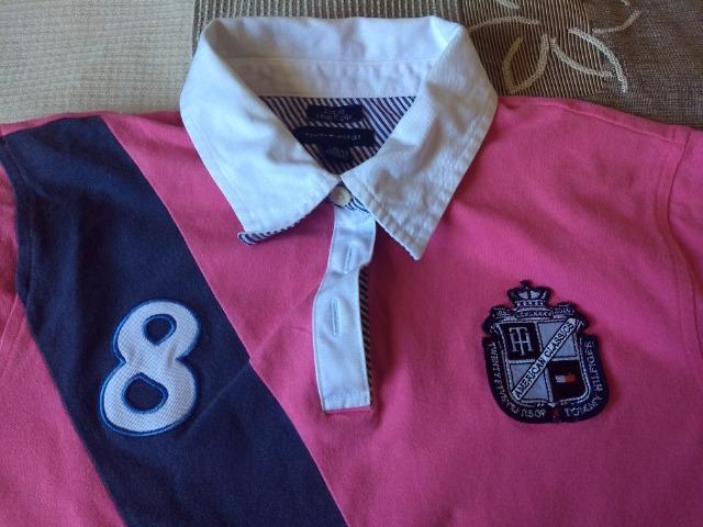 Camisa polo tommy hilfiger rosa - Foto 2