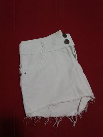 Shorts Jeans Branco - Foto 2