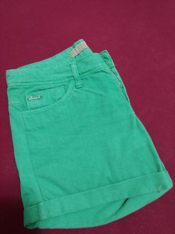 Shorts Jeans Verde Folha - Foto 2