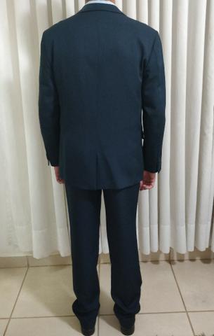 Terno Masculino Slim Azul Marinho Nº52, Usado apenas 1 vez - Foto 3