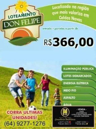 Lotes a Prestação em Caldas Novas - Dom Felipe entrada da cidade.