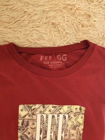 Camiseta fef vermelha tamanho g super estilosa no precinho - Foto 2