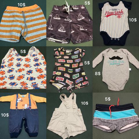 Lote com roupas