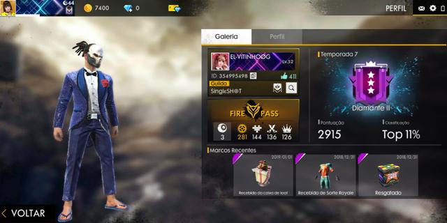 Conta free fire