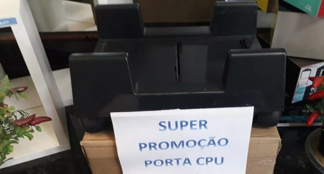 Item #45 - Suporte para CPU, com rodinhas preto - Foto 4