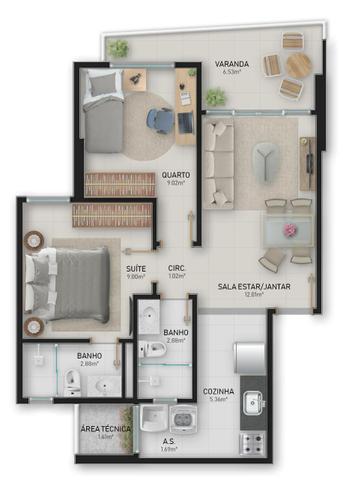 Troco ou vendo apartamento de 2 quartos