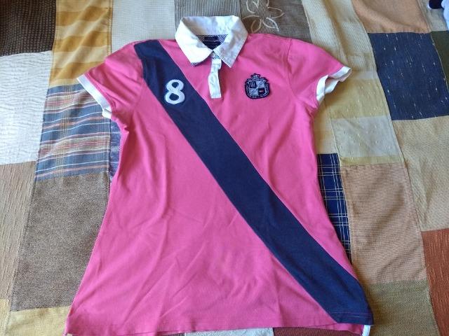 Camisa polo tommy hilfiger rosa