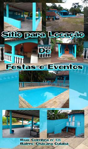 Sítio c/piscina para locação