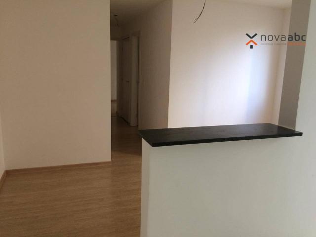 Apartamento com 2 dormitórios para alugar, 47 m² por R$ 1.300/mês - Vila Homero Thon - San - Foto 3