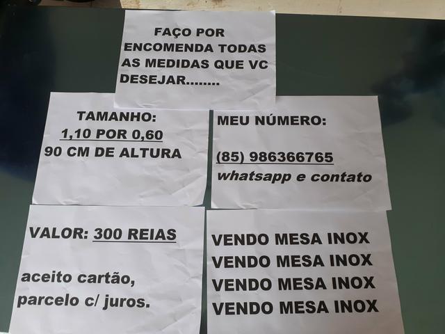 Mesa inox novas ENTREGA GRÁTIS 1,10 POR 0,60 - Foto 6